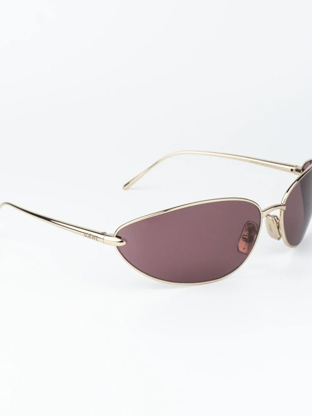 Loewe Men Sunglasses Gold Purple Wraparound LW40164U 32U NEW AUTHENTIC